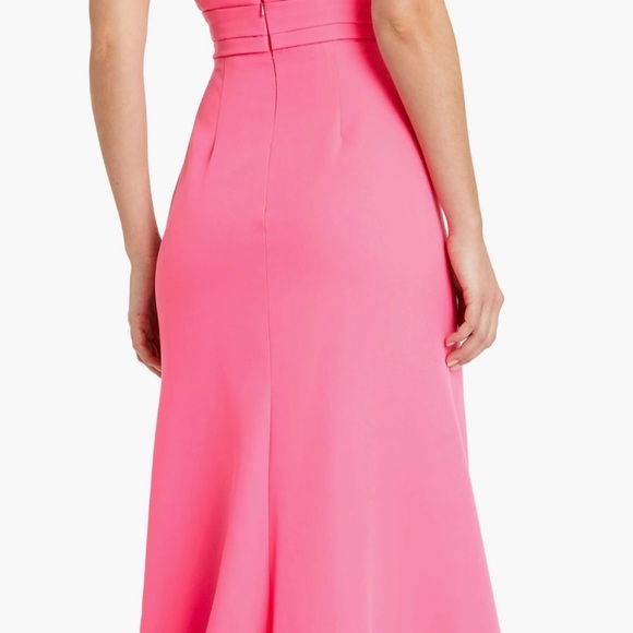 Mac Duggal Pink One Shoulder Gown for Weddings - Picture 2 of 4